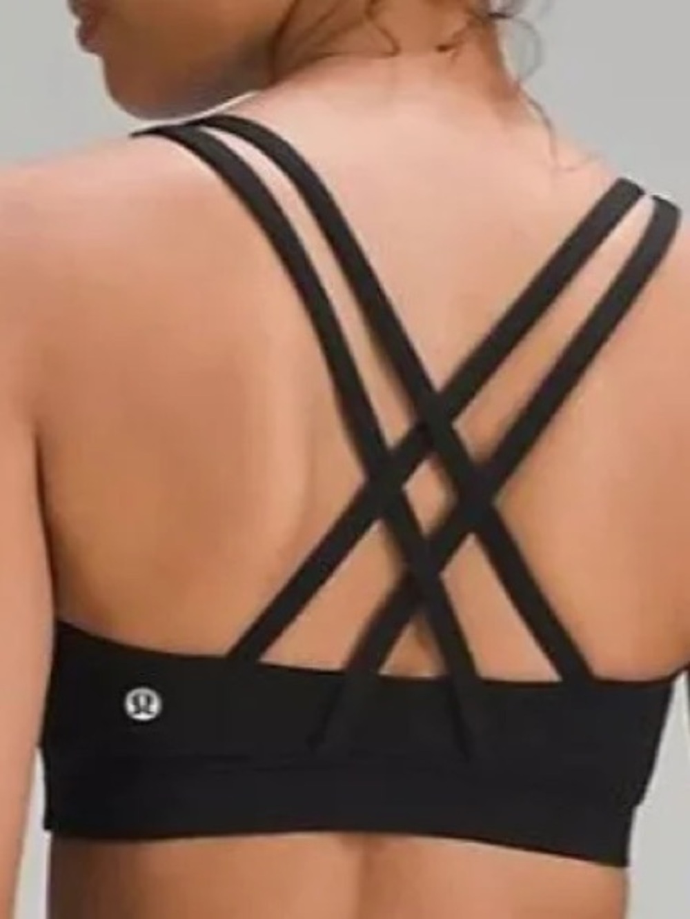 lululemon athletica Black Strappy Cross-Back Sports Bra
